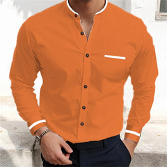 Men's Long Sleeve Shirts Plain Shirts Fashionable High Quality