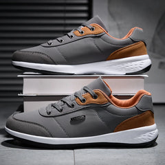 2025 Men Shoes Spring Autumn Waterproof Walking Sneakers Leisure Male Leather Sports Shoes Non-Slip