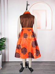 African Dashiki Print Maxi Dresses Elegant Office Ladies Overalls Clothing Party Prom Birthday Women Dress Turkey Ankara Outfits