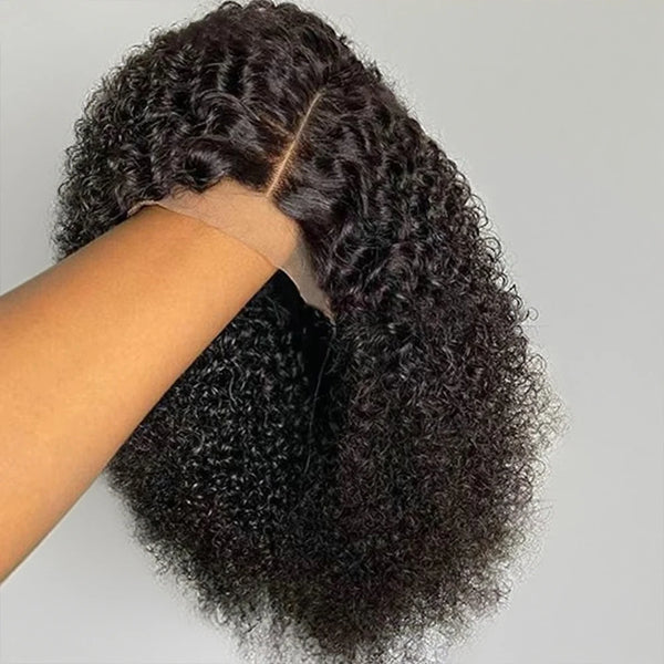 Glueless Wig Human Hair 100% Deep Wave Bob Wig 13x6 Lace Frontal Wig Wear And Go Kinky Curly Short Bob Wig for Women 250 Density