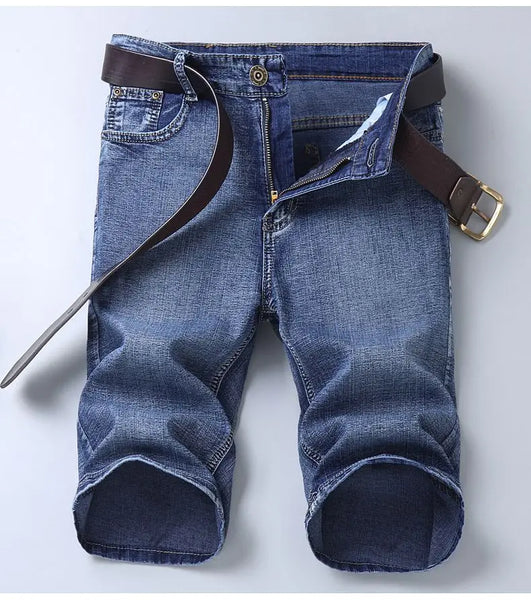 Summer Shorts Jeans Men Denim Pants Stretch Black Fashion Design Men's Jeans Slim Straight Male Short Jeans