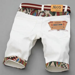 2026 New Summer Thin Embroidered Trendy Denim Shorts Men's and Korean Pants
