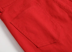 Shorts Men Hole Jeans Streetwear Mid Waist Washed Distressed Pockets Knee Length Vintage Ripped Denims s
