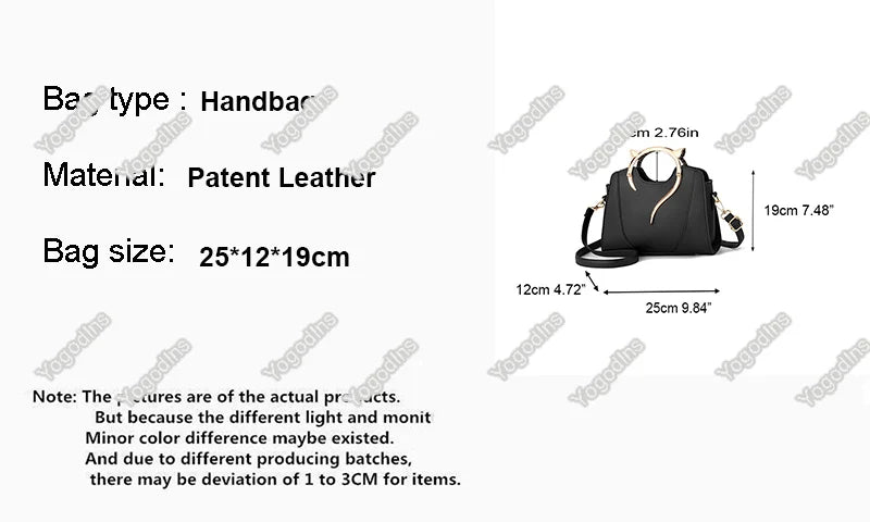 Cat Shaped Handle Women Handbag Trendy And Fashionable, Solid Color, Simple And Casual Crossbody Shoulder Shell Bag