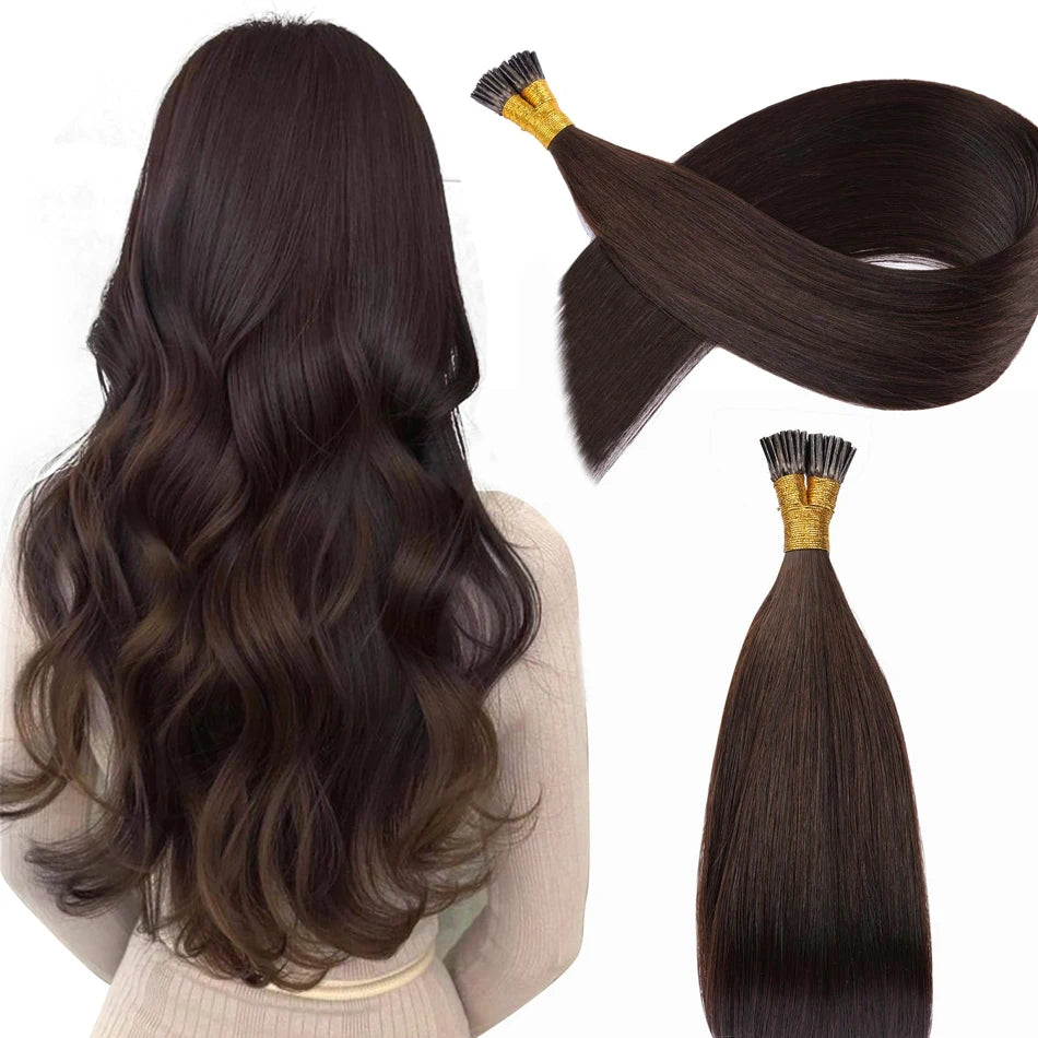 Straight ITIP Human Hair Extension 100% Real Human Hair Extensions 0.9g/pc 10 50 100 Strands Capsule Keratin Human Fusion Hair