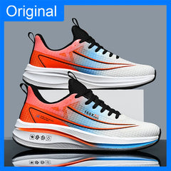 Men Sports Shoes 2026 Spring New Trend Mesh Cushioning Rebound Flat Bottom Youth Running Competition Training Shoes for Men