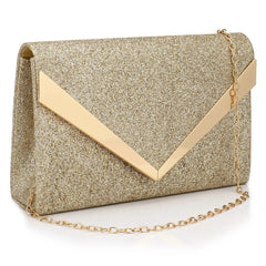 Sequined Envelope Clutch Bags For Women Fashion Gold Purses And Handbags