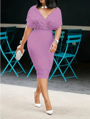 Fashion Party Dress For Wonen Sexy V Neck Package Hip Elegant Dresses 2025