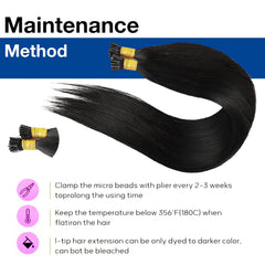 Kinky Straight I Tip Hair Extensions Brazilian Hair Pre Bonded Keratin Stick In Straight I Tip Hair Extensions 50 Strands/Pack