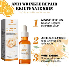 Vitamin C Wrinkle Remover Face Serum Lifting Firming Fade Fine Lines Anti-aging Essence Whitening Brighten