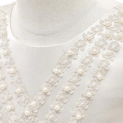 Elegant Dress For Children Evening Dress Girls' Bow Beaded Flower Princess Dress For Birthday Wedding Party Formal Banquet Gown