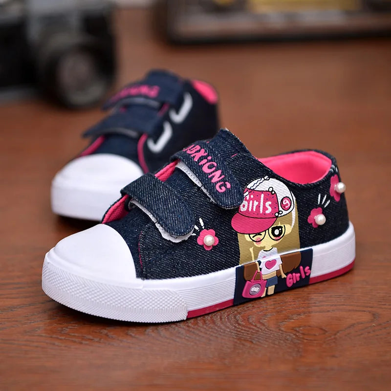 Children's Canvas Shoes Soft Bottom Fashion Kids Casual Sports Runnin Shoe Non-slip