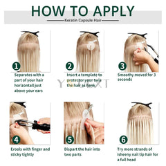 K Tip Hair Extensions Keratin Human Hair Hot Fusion Hair Extension European Hair Keratin Glue Machine Remy 12-20 inches