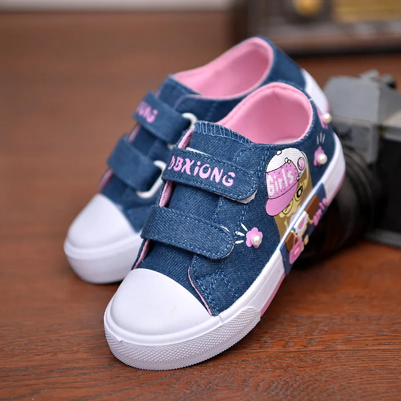 Children's Canvas Shoes Soft Bottom Fashion Kids Casual Sports Runnin Shoe Non-slip