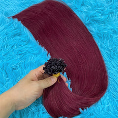 K Tip Hair Extensions Keratin Human Hair Hot Fusion Hair Extension Italy Keratin Glue Machine Remy 12-24inch 30 50G/pack