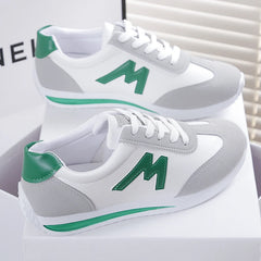 Round Head Deep Mouth Sneakers Light Versatile Breathable Cross Lace Casual Sports White Shoes Forrest Gump Shoe