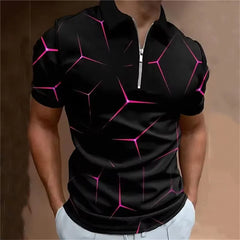 Street Hip Hop Men's Polos T-Shirts Short Sleeve 3d Print Fashion Abstract Geometric Pattern POLO Tee 6XL Plus Size Casual Tops