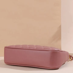 PU Leather Crossbody Bags Zipper New Fashion Shoulder Bag for Women Large Capacity Embroidery Thread Small Purse