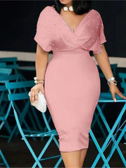 Fashion Party Dress For Wonen Sexy V Neck Package Hip Elegant Dresses 2025