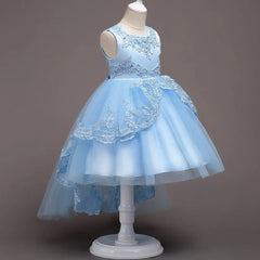 Children's Dress Princess  Embroidered Girl's Lace Flower Girl Trailing Ball Gown flower girl dresses vestidos para niñas