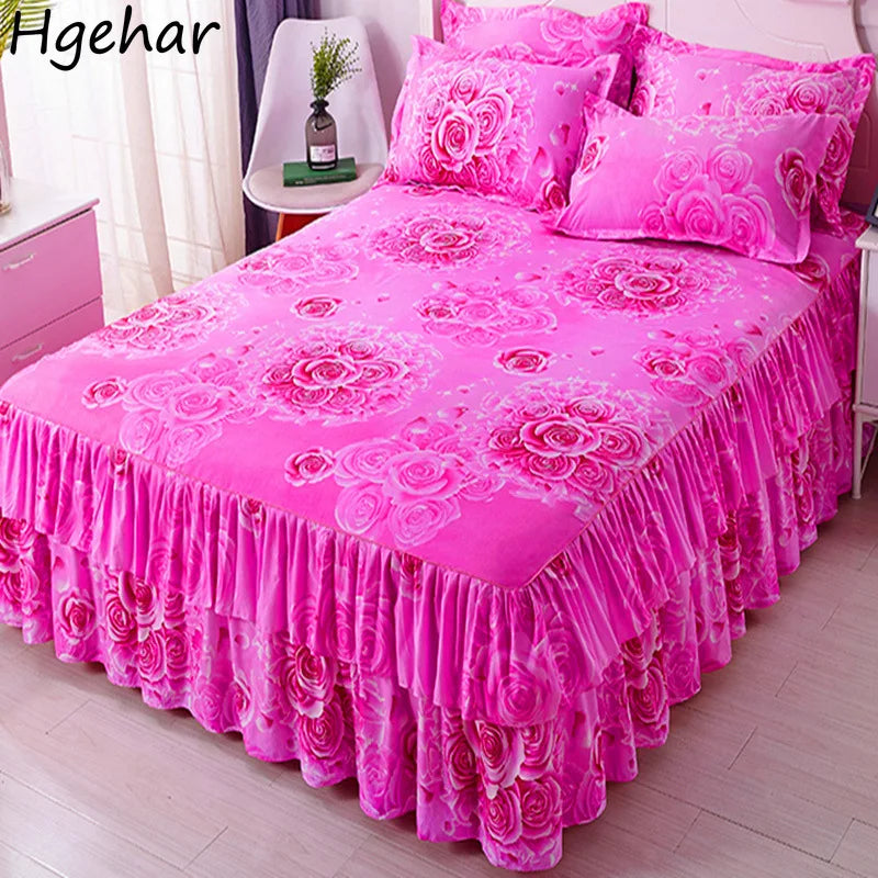 Flat Sheets Fashion Household Bedding Luxury Comfortable breathable washable bedspread