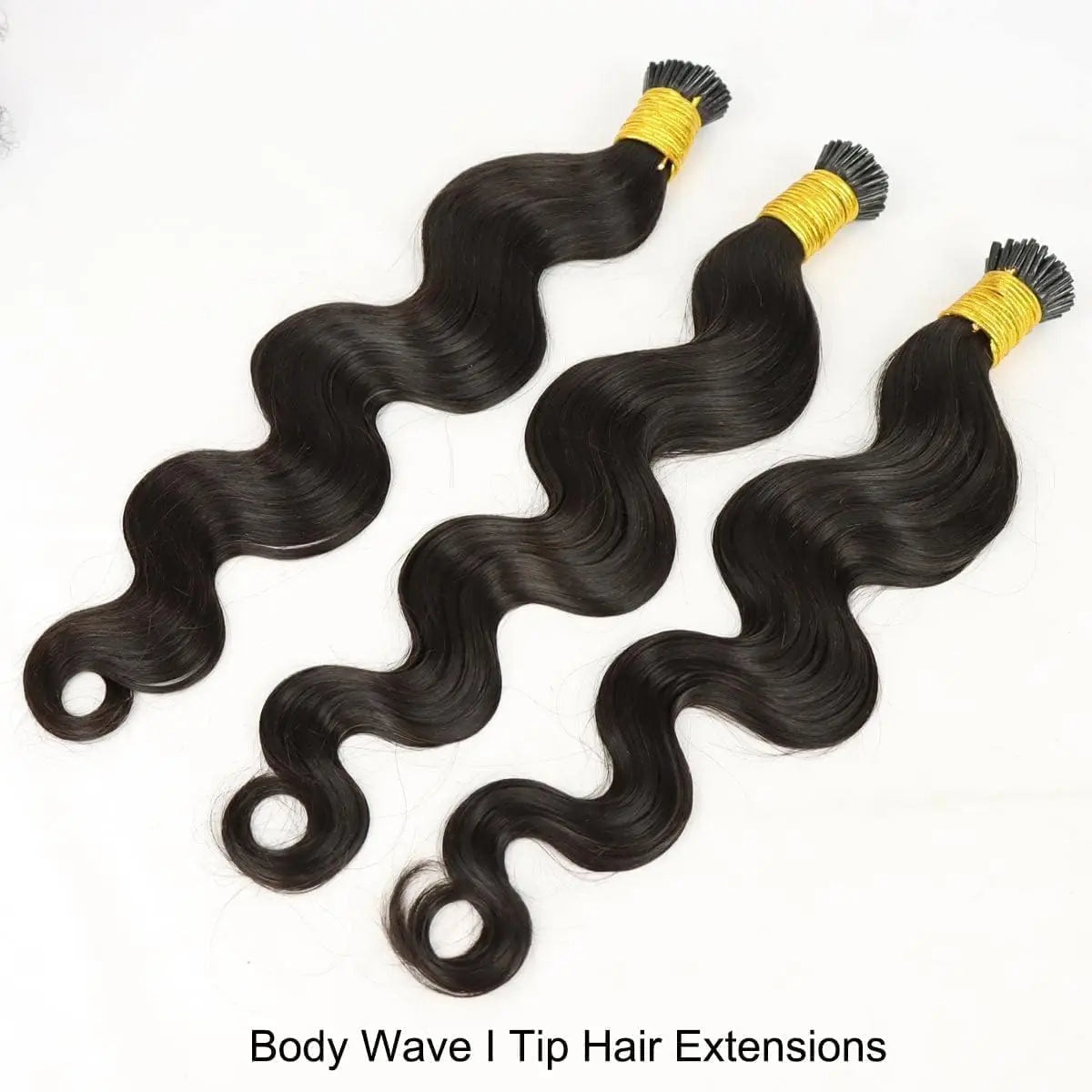 Micro Link I Tip Human Hair Extension Body Wave Pre Bonded Brazilian Remy Stick I Tip Hair Micro Beads Black Color 100g 100Stran