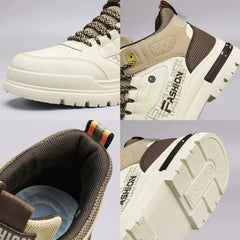 Men Sneakers Outdoor Casual Shoes New Non Slip Vulcanized Shoes Soft Sole Walking Shoe Lace-up High Top