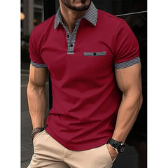 Men's short-sleeved polo shirts in color sportswear
