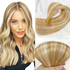 Flat Tip Keratin Hair Extensions Pre-Bonded Flat Tip Hair Extensions 50 Gram Double Drawn Straight 16-30 inch Indian Remy Hair