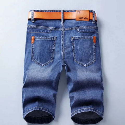 Summer Shorts Jeans Men Denim Pants Stretch Black Fashion Design Men's Jeans Slim Straight Male Short Jeans