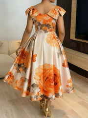 African Dresses for Women Elegant 2026 Dashiki Spring Summer Midi Dress