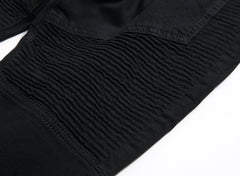 Trendy Brand Motorcycle Men's Jeans Unique Ripped Slim Fit Streetwear High Elasticity Smooth Slimming Effect Casual Denim