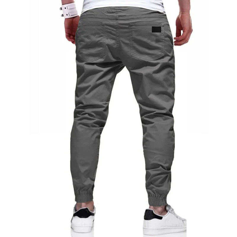 2024 New Cargo Pants Men's Loose Straight sports Clothing Solid color sweatpants Versatile Joggers Woven Casual Male Trousers