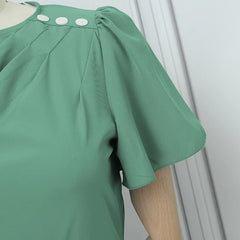 ZANZEA Elegant Women Dresses 2025 Summer  Fashion Short Sleeve Work OL Sundress Casual Party Knee-length Vestido Robe Femme