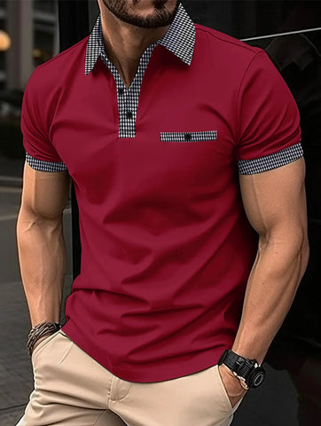 Men's short-sleeved polo shirts in color sportswear