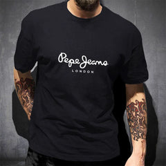 Newest Pepe Jeans London T Shirt Summer Men Short Sleeve Popular Fashion 100%Cotton Tops