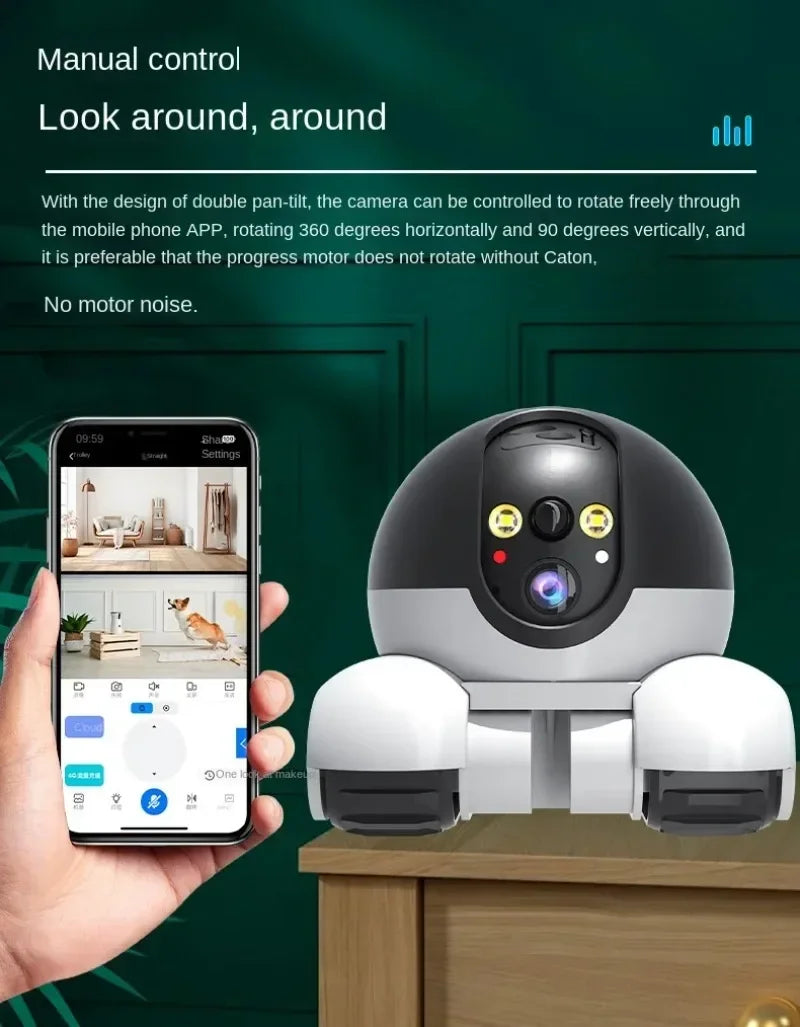 1080P HD WIFI IP Camera Security Protection Surveillance PTZ Camera Auto Tracking Baby Pets Monitor Smart Home Robot Cameras