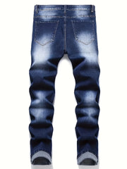 Riding Motorcycle Mens Pants Hip Hop Ripped Skinny Jeans Breathable