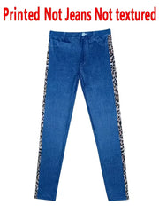 omen Printed Leggings Not Denim Pocket & Button  Fashion legging