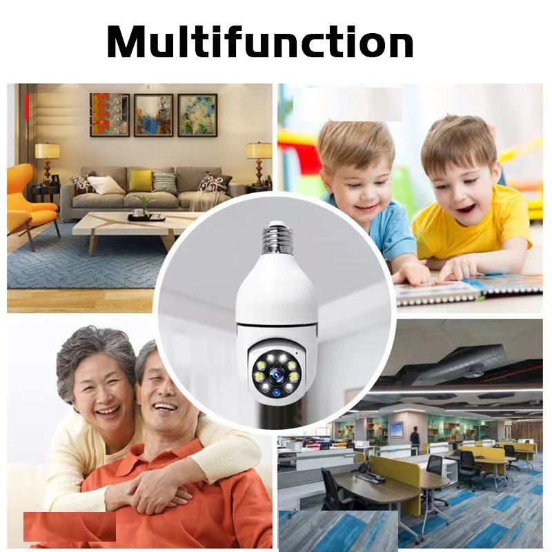 1080P Bulb Surveillance Camera 360° WiFi Anti-theft Outdoor Indoor Security Monitor Night Vision Audio Security IP Cam