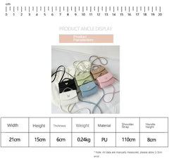 PU Versatile and Fashionable Portable Small Square Bag Single Shoulder Crossbody Bag Luxury Designer r
