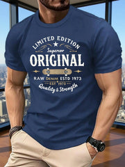 High-quality, trendy men's T-shirt: 100% pure cotton, graphic print, loose fit, casual, comfortable, and versatile.