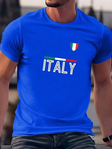 Men's summer 100 cotton fashionable casual sports loose fit plus size Italian