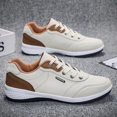2025 Men Shoes Spring Autumn Waterproof Walking Sneakers Leisure Male Leather Sports Shoes Non-Slip