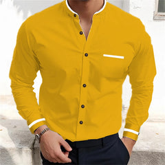Men's Long Sleeve Shirts Plain Shirts Fashionable High Quality