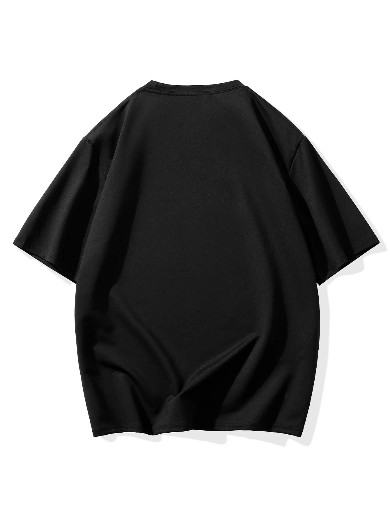 Men's summer loose fit oversized Blessed printed slim fit casual sports round neck short sleeve