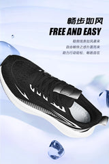 Men Running Shoes Marathon Sneakers Carbon Board Air Cushion Breathable Lightweight Men's Comfortable Athletic Nonskid Sports