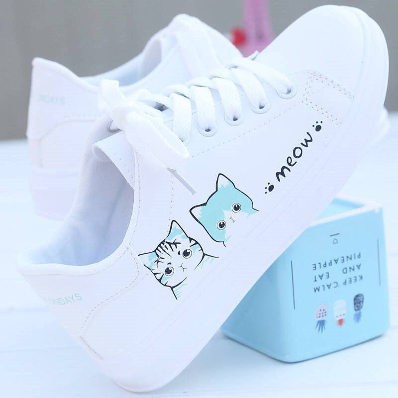 comemore 2021 New fashion lace -up women sneakers casual