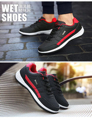 New Men Shoes Casual Shoes Leather Lace-Up Casual Sports Shoes Outdoor Wear-Resistant Vulcanized Shoes High-Quality Men Shoes