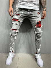 New Streetwear Men pants Stretch Jeans men Casual Men Solid Color Slim Fit Skinny Pants Fashion Sports Jogging Harajuku Pants